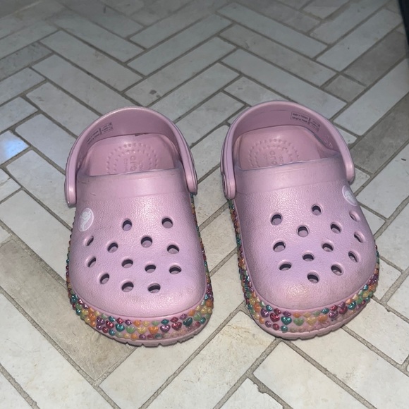CROCS Other - Pink rainbow, gem crocs